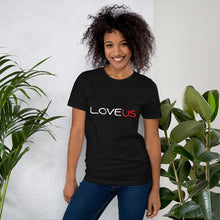 Load image into Gallery viewer, LOVE US -LOGO -Short-Sleeve Unisex T-Shirt - Black
