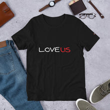 Load image into Gallery viewer, LOVE US -LOGO -Short-Sleeve Unisex T-Shirt - Black