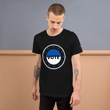 Load image into Gallery viewer, VOTE - Short-Sleeve Unisex T-Shirt - Black &amp; Blue
