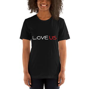 LOVE US -LOGO -Short-Sleeve Unisex T-Shirt - Black