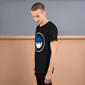 VOTE - Short-Sleeve Unisex T-Shirt - Black & Blue