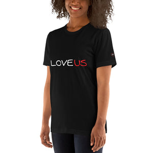 LOVE US -LOGO -Short-Sleeve Unisex T-Shirt - Black